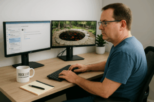 Working at Desk